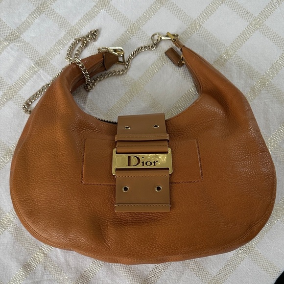 Dior Handbags - ✨ Authentic Dior Trotteur  Hobo Bag – Tan Leather with Gold Hardware ✨